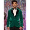 Lars Amadeus Men's Peak Collar Wedding Party Prom Velvet Suit Jackets - 2 of 4