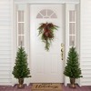 Northlight Berry Pine and Eucalyptus Artificial Teardrop Christmas Swag - 28" - Unlit - 2 of 4