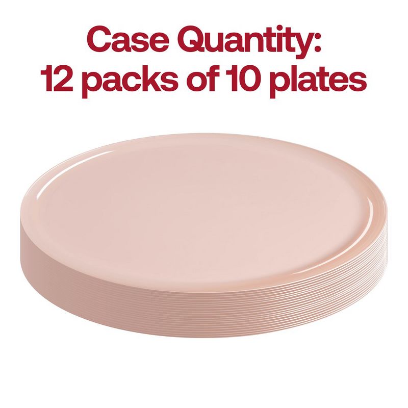 Smarty Had A Party Pink Flat Round Disposable Plastic Dinner Plates (10") (120 Plates), 4 of 7
