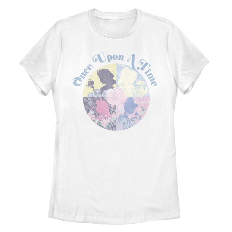 Women's Disney Princesses Once Upon a Time Profile T-Shirt, 1 of 5