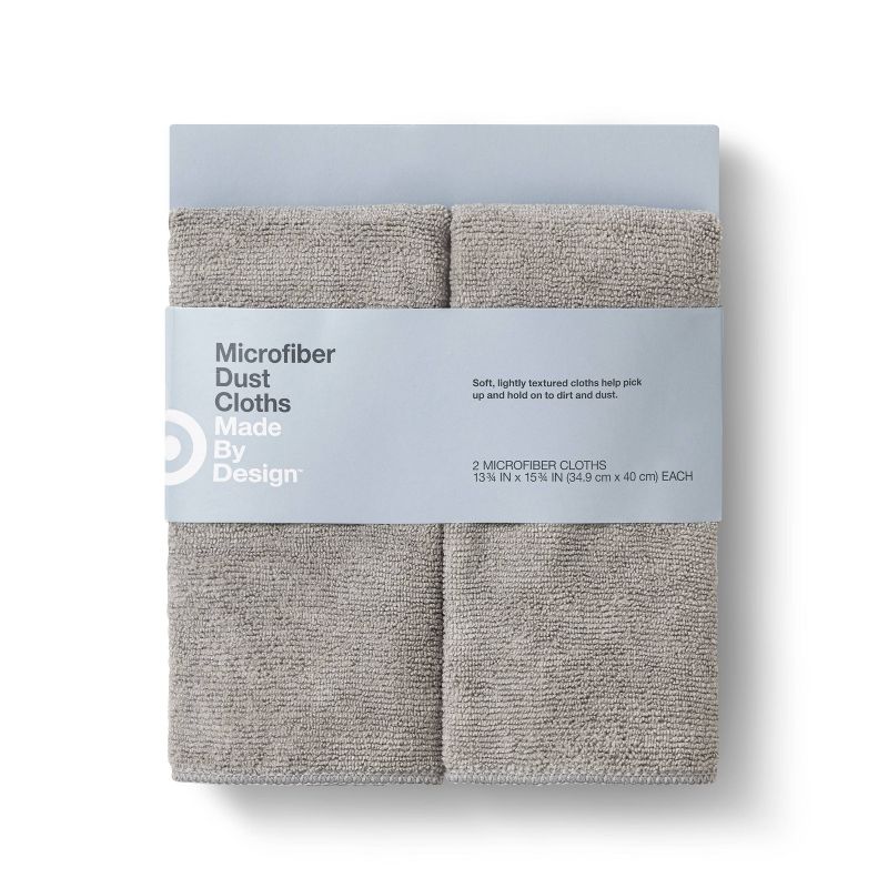 Microfiber Dust Cloths - 2ct - Made By Design&#8482;, 1 of 5