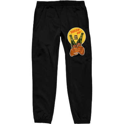 Cowboy Bebop Anime Logo Text Graphic Men's Black Sweatpants-XXL