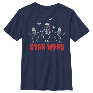 Boy's Star Wars Halloween Vader Skeletons T-Shirt - 1 of 4