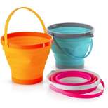 Top Race Collapsible Buckets Multi-Purpose for Beach - Set of 3