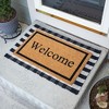 Birdrock Home Classic Welcome Brush Coir Doormat With Black Rubber Bottom -  24 Inches X 36 Inches : Target