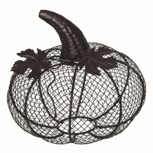 Transpac Small Metal Black Mesh Pumpkin Decor Home Decorations Halloween - 1 of 1