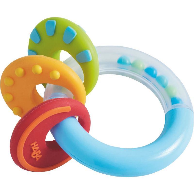 HABA Nobbi Silicone Teether and Clutching Toy, 1 of 3