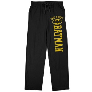 Batman Dark Knight Logo Men's Black Sleep Pajama Pants - 1 of 2