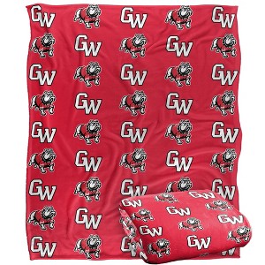 Gardner Webb University Logo Pattern Silky Touch Blanket White 50x60 - 1 of 4