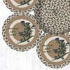 Earth Rugs Hand-Stenciled Thistle & Vine Jute Trivets Set with Basket - 2 of 3