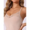 INSPIRE CHIC Women's Chemise Lace Trim V-neck Modal Soft Sleeveless Nightgown - image 4 of 4