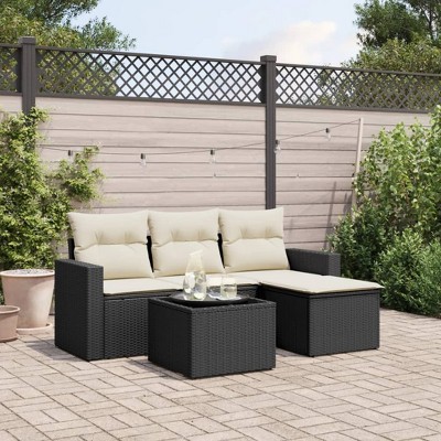 vidaXL 5 Piece Patio Sofa Set with Cushions