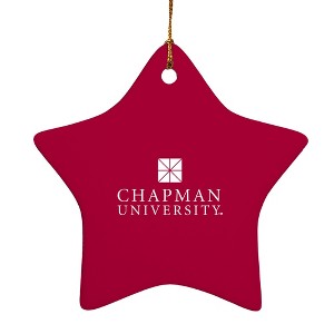Chapman University Primary Logo StarShaped Porcelain Holiday Christmas Tree Ornament  3.1" - 1 of 4