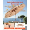 VEVOR Tiki Umbrella, 9 ft Thatched Patio Umbrella with Tilt, 2-Tier Hawaiian Style Beach Parasol with PP Thatch and 8 Metal Ribs, Original Color - 4 of 4