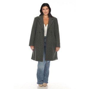 White Mark Plus Size Classic Walker Coat - 1 of 4
