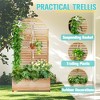 TOAOTBNBO Metal Raised Garden Bed with Trellis and Wheels, Metal Planter Box with Trellis, Garden Box for Climbing Plants, Flower - 3 of 4