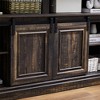 Media Console Table with Storage Cabinet, Mid Century style Entertainment TV Table, Multipurpose Sliding Door TV Cabinet Large Storage Space - 3 of 4