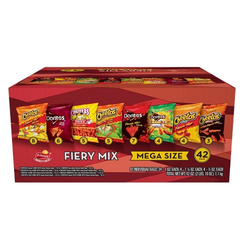 Frito-lay Fiery Snack Mix Variety Pack - 42ct/42oz : Target