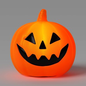 8" Lit Pumpkin Blowmold Halloween Decorative Prop - Hyde and EEK! Boutique™ - 1 of 3