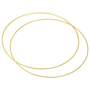 Unique Bargains Floral Hoop Wreath Frame Macrame Ring for Wedding Geometric Decor Party Wall Hanging - 1 of 4