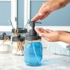 Okuna Outpost 4 Piece Glass Bathroom Accessories Set with Soap Dispenser, Toothbrush Holder, Apothecary Mason Jar - 2 of 4