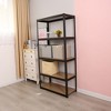 NicBex 5 Tier Metal Garage Shelving,Heavy Duty Storage Shelves,Adjustable Storage Utility Rack Shelf Unit for Warehouse Pantry Closet Kitchen,Black - 3 of 4