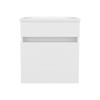 SEVOBAL Bathroom Vanities 18 Inch Floating Vanities with One Cabinet and Two Shelves for Bathroom Storage, White, 23.23"*23.23"*11.81" - 2 of 4