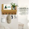 LunaLulinlk Key Holder for Wall, Dinosam Mail Organizer Wall Mount with 5 Key Hook and Mail Holder, Designer Key Rack Suitable Brown - 3 of 4