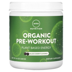 MRM Nutrition Organic Pre-Workout Powder | Black Cherry Flavored | Superfoods + 150mg Natural Caffeine + adaptogens | Clean Energy + Focus| Healthy - 1 of 2