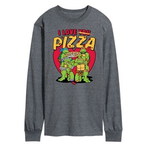 Men's - Teenage Mutant Ninja Turtles - I Love You Pizza Long Sleeve Graphic T-Shirt - 1 of 3