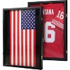 Sandinrayli Jersey Frame Display Case with Hanger, US Flag, Large Jersey Shadow Box for Wall Display with UV Protection - 2 of 4