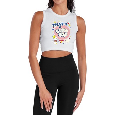 Women's Tootsie Roll Thats A Blow Pop Sleeveless Crop Top Tank