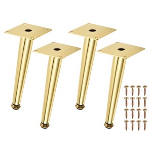 Unique Bargains Metal Sofa Furniture Leg with Screws for Cupboard Table 4 Pcs - 1 of 4