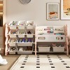 Yinvani Kids Toy Storage Organizer with 2 Tier Bookshelf, for Playroom - 4 of 4
