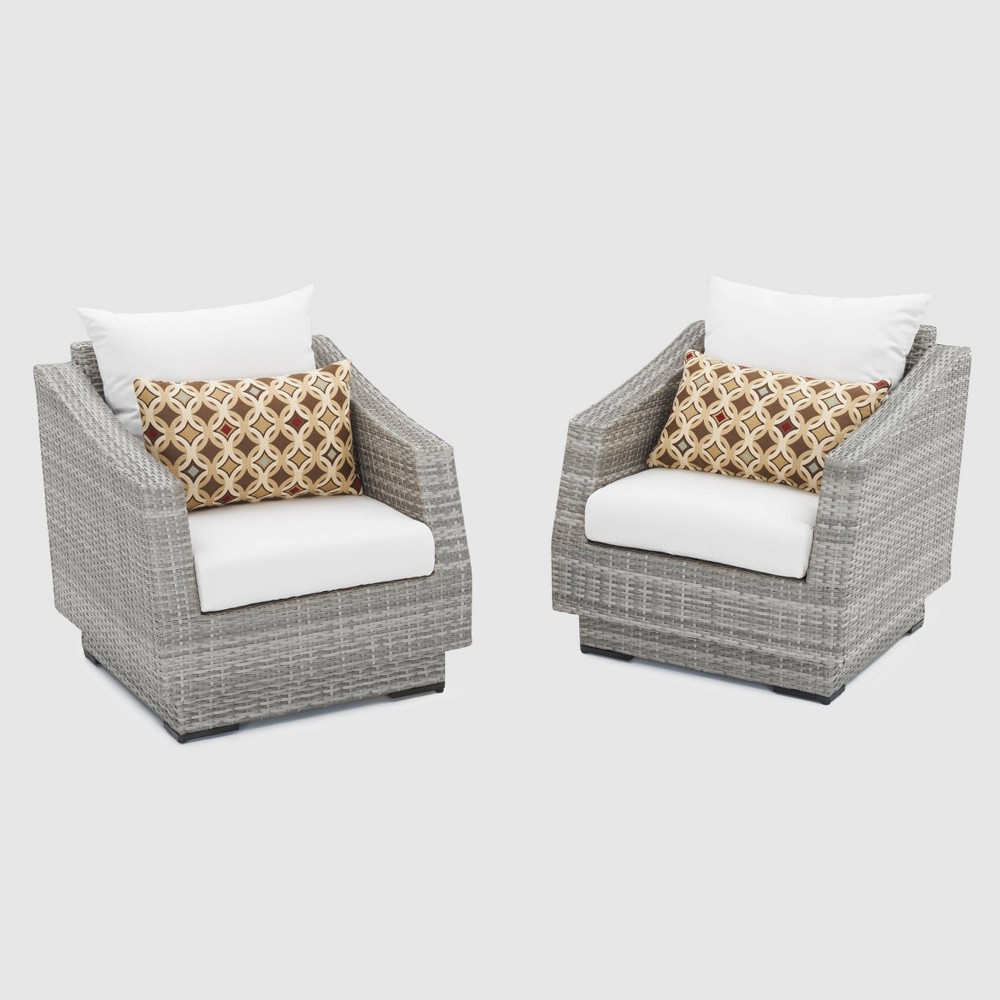 Cannes 2pc Club Chairs - Cream - RST Brands