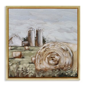 Stupell Industries Hay Bales Farmland Pasture, 18" x 18" - 1 of 4