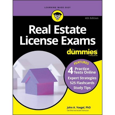 Real Estate License Exams for Dummies with Online Practice Tests - 4th Edition by  John A Yoegel (Paperback)