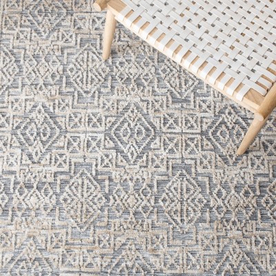 Gray Hand-Tufted Wool Rectangular Area Rug 4' x 6'