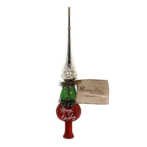 Tree Topper Finial 10.25" Tricolor Tree Topper Vintage Looking Tensil  -  Tree Toppers - image 1 of 2