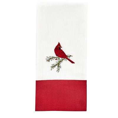 Park Designs Cardinal Pine Embroidered Dishtowel