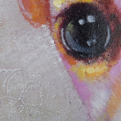 Charming Chihuahua in Bathtub Acrylic Canvas Artwork