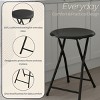 Lavish Home Set of 2 Heavy-Duty 18-Inch Folding Stools with Padded Seats, Black - 4 of 4