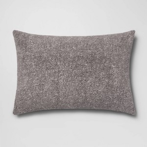 Standard Sherpa Pillow Cover Gray - Room Essentials