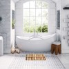 Evideco French Home Goods Bathroom Rug Memory Foam Mat The Island Print Beige 30"L x 18"W - 3 of 4