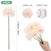 Unique Bargains Plastic Silk Durable Artificial Chrysanthemum Ball Flowers 11" - 3 of 4
