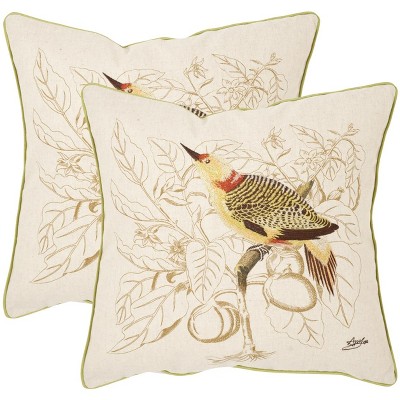 Esty Pillow (Set of 2) - Creme - 18"X18" - Safavieh
