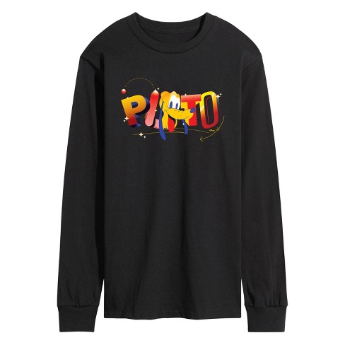 Men's - Disney - Pluto Geometric Long Sleeve Graphic T-Shirt - image 1 of 3