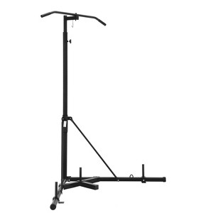 VEVOR 2 in 1 Punching Bag Stand, Adjustable Height Boxing Punching Bag Stand with Pull Up Bar, Holds Up to 140 lbs, for Home Gym Fitness, Black - 1 of 4