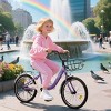 INFURNIC Bicycles 20 Inch Kids Bike for Boys and Girls Coaster and V-Brakes Lightweight Steel Frame, Purple, 55.9"*21.2"*31.5" - 2 of 4