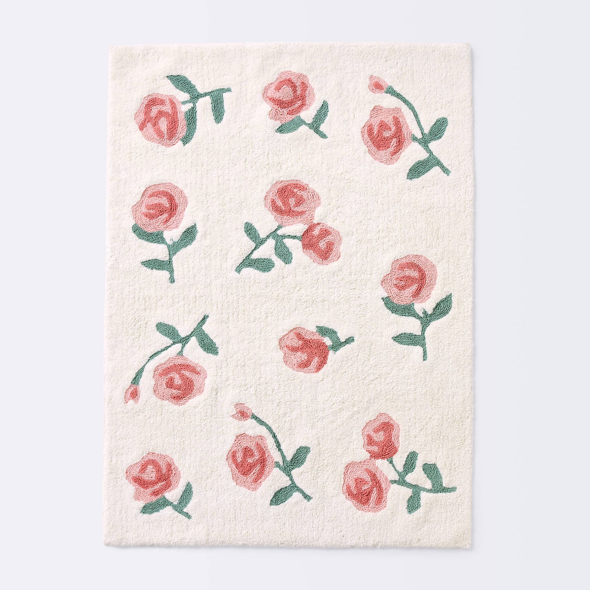4'x5'6" Area Rug - Ditsy Rose - Cloud Island™: Botanical Pattern, Medium Pile, Cotton, Tufted
